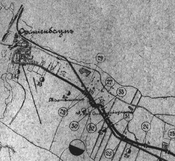 Мартышкино, фрагмент схемы ОРАНЭЛы