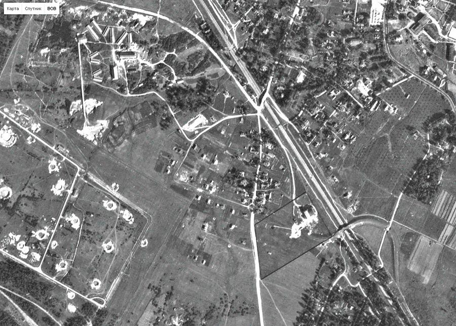 Мост ОРАНЭЛ на аэрофотосъемке 1939 года Мост ОРАНЭЛы на аэрофотосъемке 1939 года